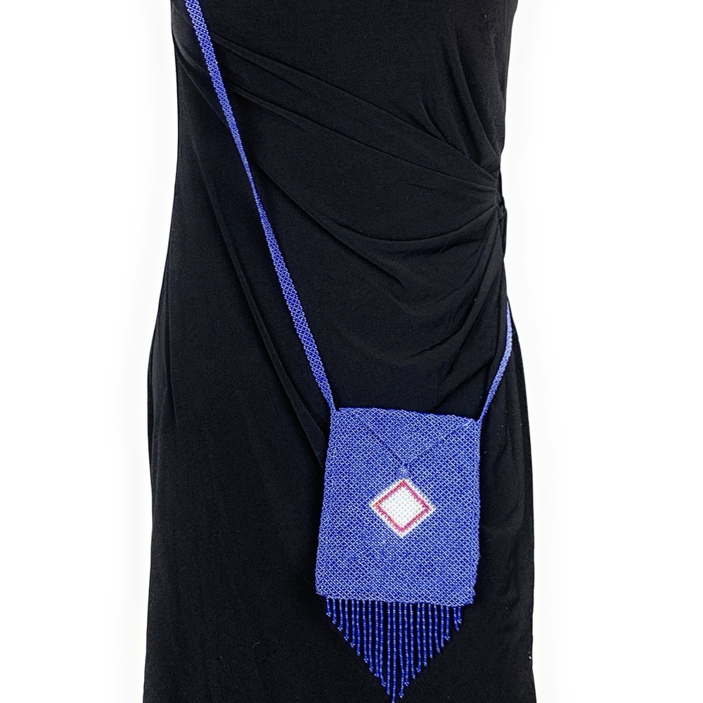 Glass Beaded tassel purse